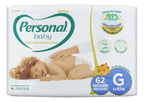 Fraldas Personal Baby Premium Protection G