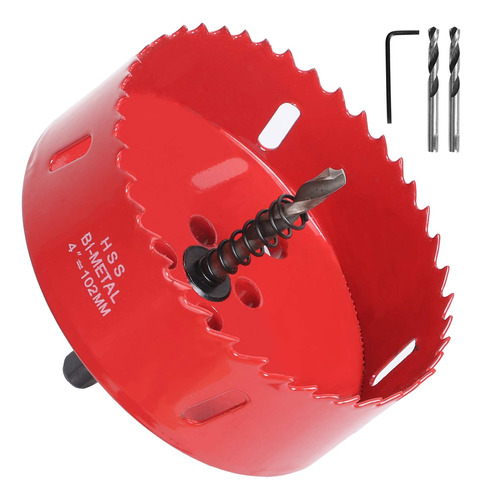 4 Pulgadas 102 Mm Hss Bimetal Hole Saw, Heavy Duty Stee...