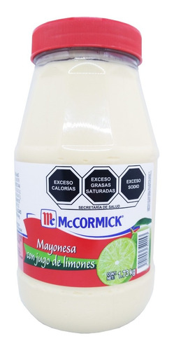 Mayonesa Mccormick Con Jugo De Limones 1.73 Kg