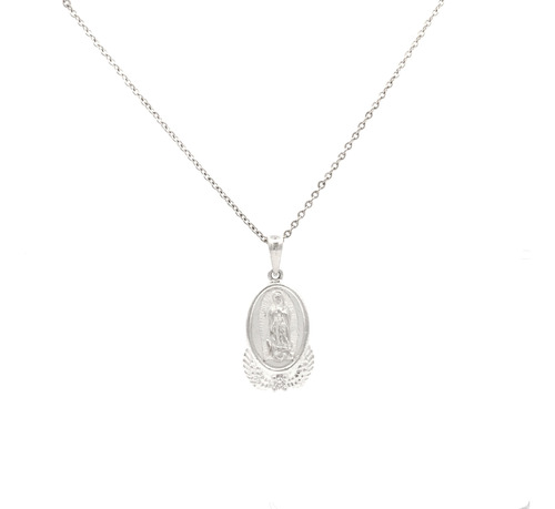 Collar Medalla Dije Virgen De Guadalupe Plata .925 Agálea 