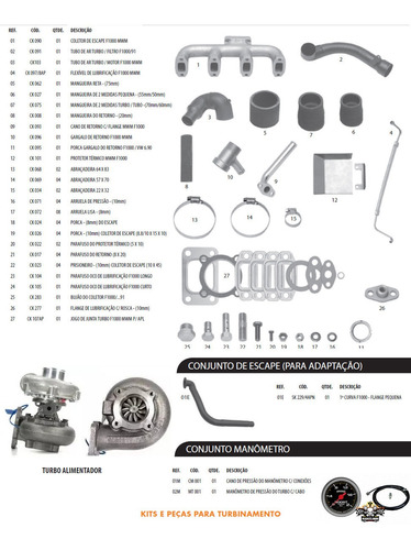 Kit Turbo Garret Intercooler F1000 F4000 Até 92 Mwm 229-4 