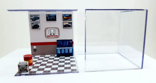 Diorama Cubo Para Miniaturas Na Escala 1/64 - Gr Honda