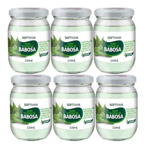 Kit Softhair 6 Sumo De Babosa 220ml