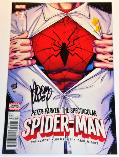 Spectacular Spider-man#1- Firmada X Adam Kubert C O A Ingles (Usado)
