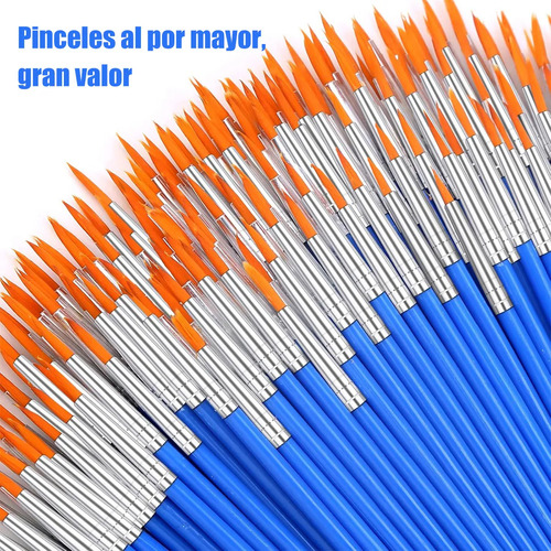 100 Set Pinceles Acuarela Acrílico Óleo Guache