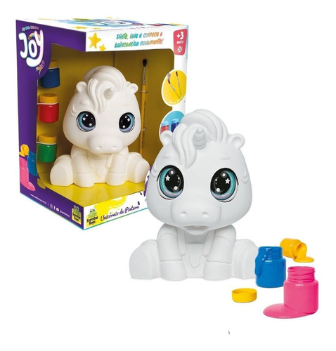 Brinquedo Infantil Joy Unicornio Pintura Com Guache E Pincel