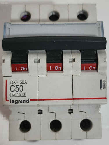 Interruptor Automatico 3p 50a Curva C 15ka Legrand 407864