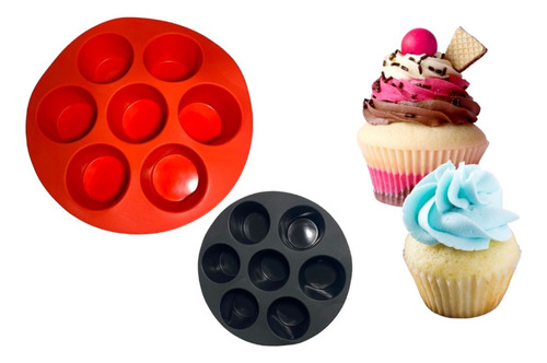 2 Forro Silicona Para Airfryer Freidora Redondo Cupcakes