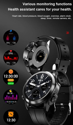 Reloj Deportivo Smart Watch Tws Audífono 2 En 1 Audífono