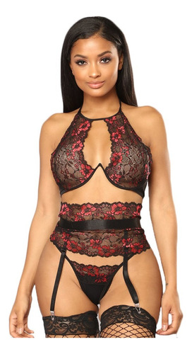 Conjunto De Lenceria Erotica Ropa Intima 4 Piezas