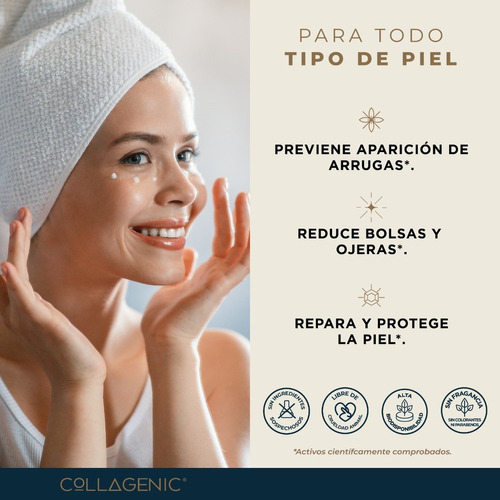 Imagen 5 de 5 de Crema Reparadora Contorno De Ojos Piel Sensible Collagenic Tipo De Piel Todo Tipo De Piel