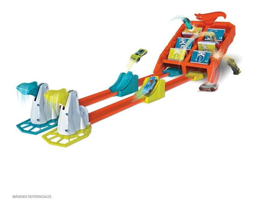 Pista De Juguete Hot Wheels Action Vueltas Y Choques