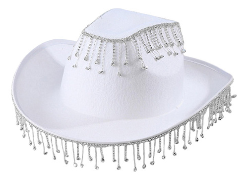 Sombrero Vaquero Estilo Western Para Mujer Con Borla Brillan