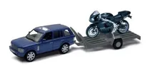 Comprar Welly Land Rover Range Rover Trailer Con Moto Vehiculos