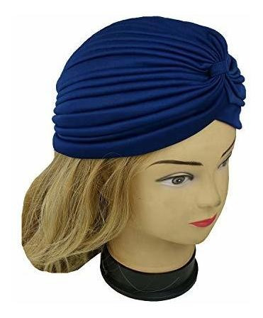 5 Mujeres Elastico Turbante Quimio Cap Bennie Head Wrap Hea
