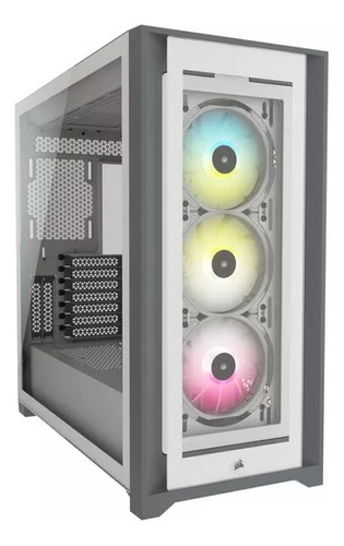 Gabinete Corsair Icue 5000x Rgb Blanco Vidrio Templado Atx