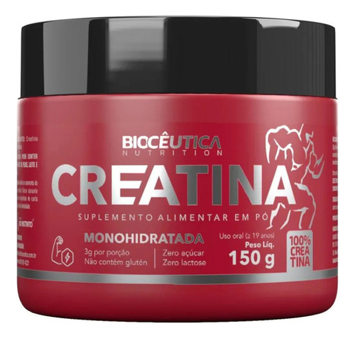 Creatina Suplemento Alimentar Em Pó 150g Bioceutica Sabor Sem Sabor