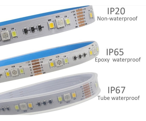 Imagem 2 de 6 de Fita Led 5050 Rgbcct 5 Mt Ip67 6 Vias + 5 Controlador Zigbee