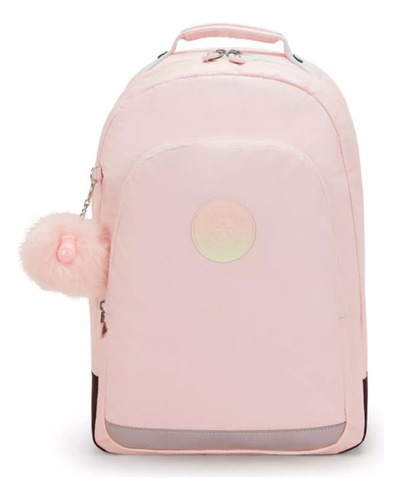 Mochila Kipling - Class Room Blush Metallic Rosa Claro Liso