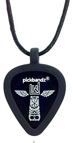 Collar Pickbandz Para Púa De Guitarra En Negro - Doble Cara