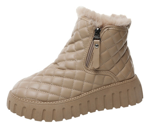 Botas De Nieve Suela Gruesa Para Mujer Zapatos Pan De Felpa