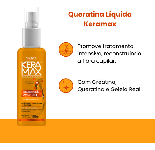 Queratina Liquida Keramax Reconstrucao Capilar 120ml