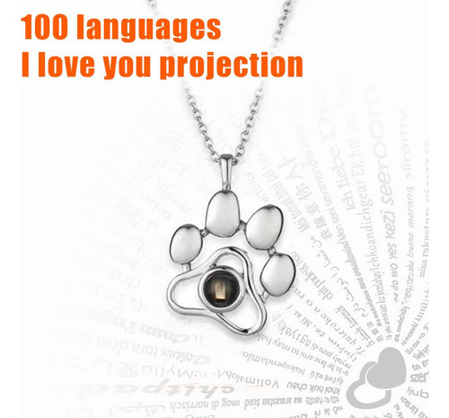 L Collar Personalizado Para Mascotas, 100 Idiomas, Te Amo