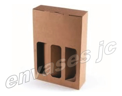 Caja Felices Fiestas 3 Botellas Vino Cartón Microcorrugado K