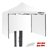 Comprar Gazebo Plegable 3x3 M Autoarmable Jardin Playa Toldo Paredes IMBACK Color Blanco