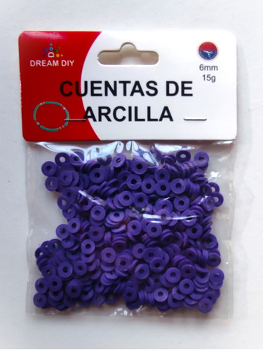 Cuentas De Arcilla Moradas 15 Gramos 