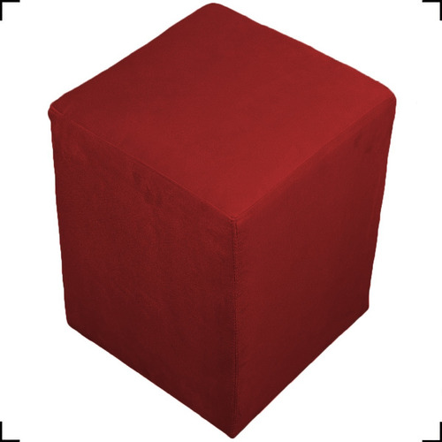 Puff Cubo Quadrado Dado Banco Banqueta Tecido Cores Suede
