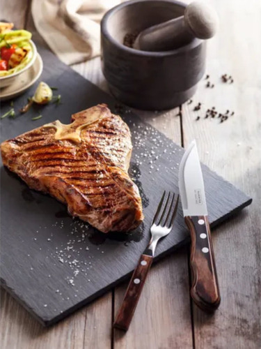 Faqueiro Para Churrasco Inox Tramontina 12 Pç Polywood Cas