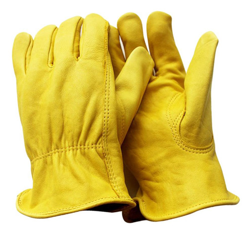 2 Pares De Guantes De Jardinería De Piel De Oveja Para