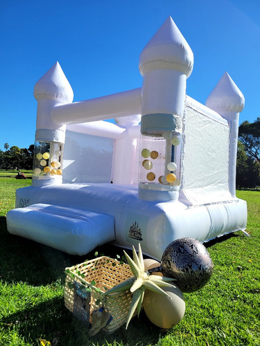 Alquiler Inflable Blanco 3x3 C/luces Led Y Fiesta De Globos