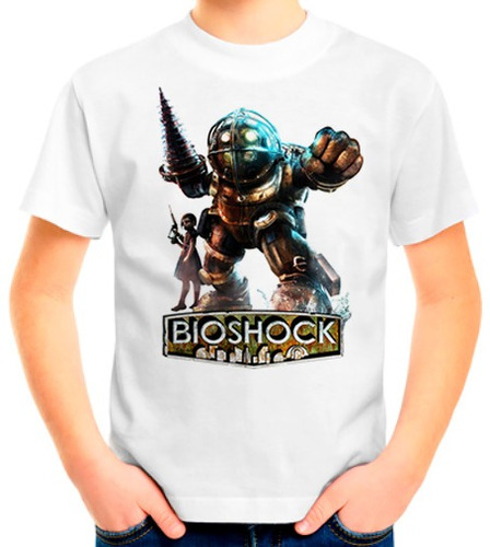 Camiseta Camisa Infantil Jogo Game Bioshock