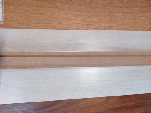 Imagen 4 de 6 de Zócalo Simil Madera Melamina 6 Cm Para Pisos Flotantes