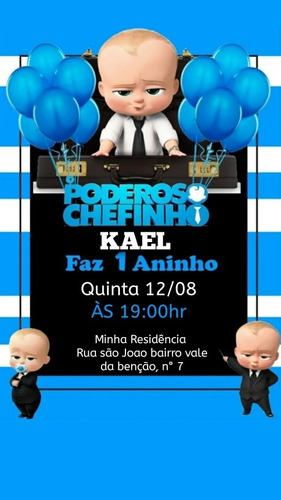 Imagem 1 de 1 de Convite Digital - Poderoso Chefinho