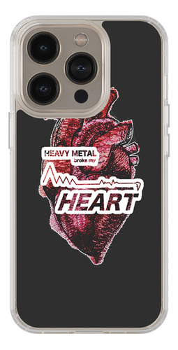 Funda Transparente Para iPhone  De Textura De Metal!