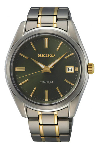 Relógio Seiko Essentials Titanium Bicolor Sur377b1 E1gk