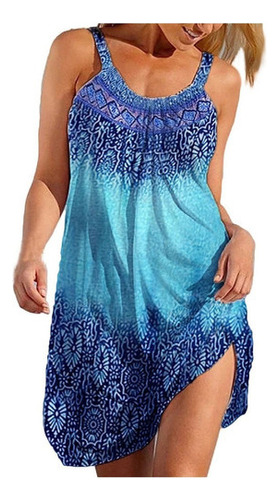 D Vestido Playero Holgado Con Dobladillo Para Mujer Sexy S