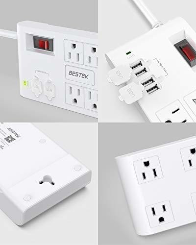 Tira Protectora Sobretension 8 4 Puerto Usb Cable Extension