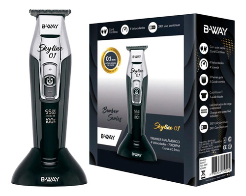 B-way Skyline 0.1 Trimmer Inalámbrico Barberia Cuchilla T 3c