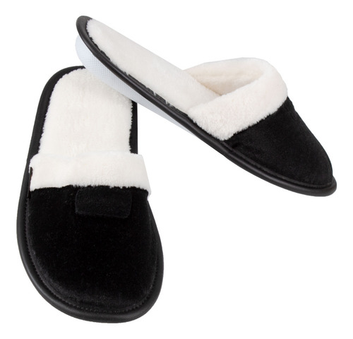 Pantufla Dama Mujer Calzatura 10016 Negro Confort Descanso