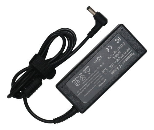 Fonte Carregador 12v 5a All-in-one 3green Cor Preto
