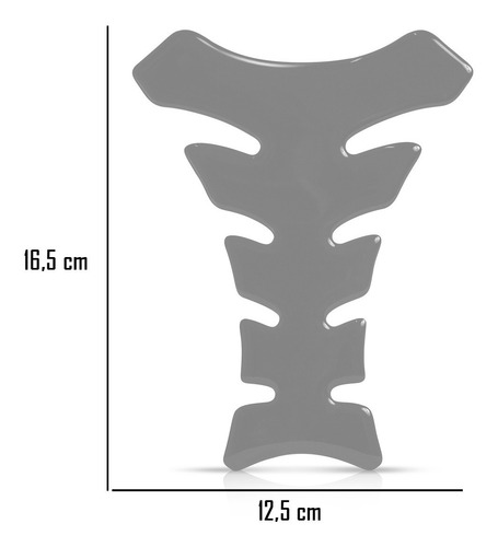Adesivo Moto Tank Pad Neutro Preto