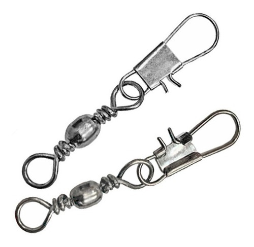 Snap C/ Girador Comum Pesca Nº 3/0 (7,0 Cm) Kit Com 15 Peças