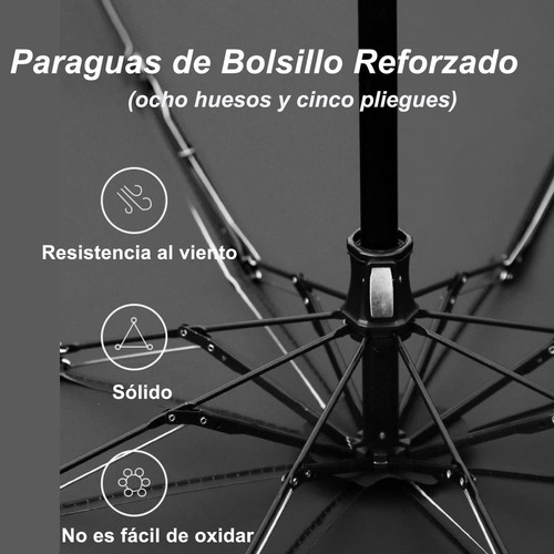Paraguas De Bolsillo For Lluvia Y Solar Uv, Paraguas De