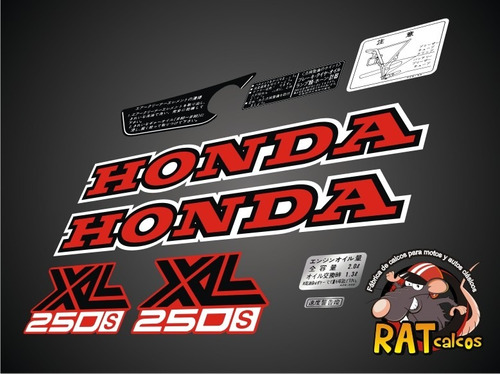 Calcos Honda Xl 250s 79 / Kit Completo