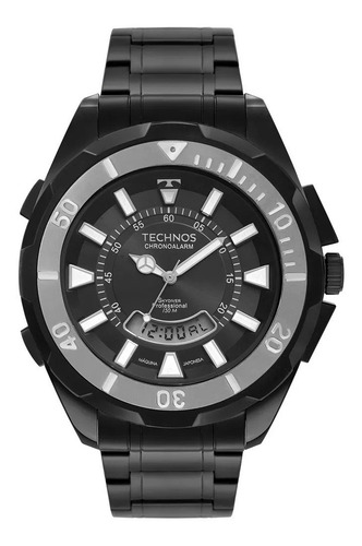 Relogio Technos Anadigi Masculino Skydiver Preto T205jm/4c