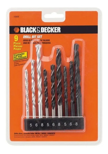 Jogo De Brocas Combinado 9 Pcs 15560ep Black Decker